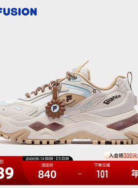 FILA FUSION斐乐潮牌女鞋BIANCO DX厚底潮鞋2025冬新款复古跑步鞋