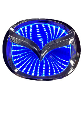 适用于3D马自达汽车标志亮光马2 马3发光马8后标CX7尾标亮灯改装