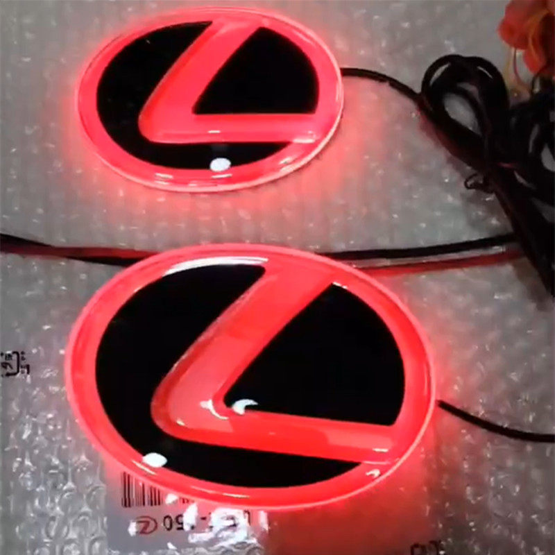 适用雷克萨斯前标中网标志亮灯凌志LS270发光后尾箱车标流水led灯