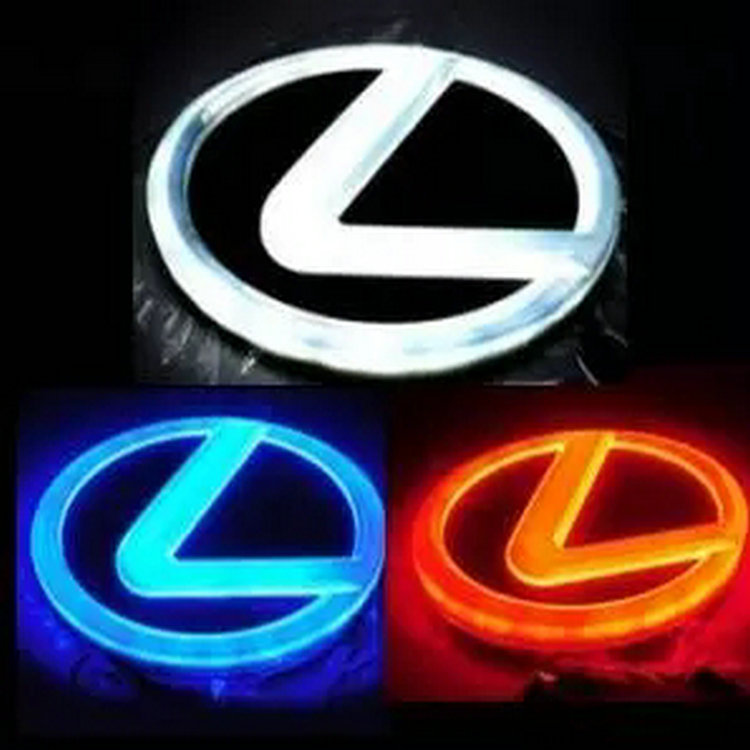雷克萨斯凌志后标改装车标LED灯
