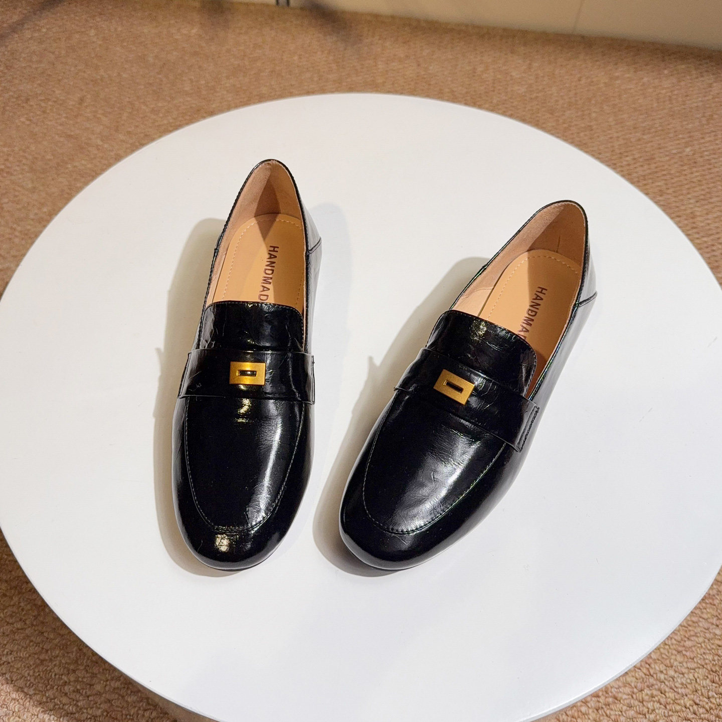 2025新款春真皮软皮软底一脚蹬乐福鞋女豆豆鞋杏色平底小皮鞋大码,女鞋,乐福鞋（豆豆鞋）,淘宝优惠券,粉丝福利购,淘宝优惠卷