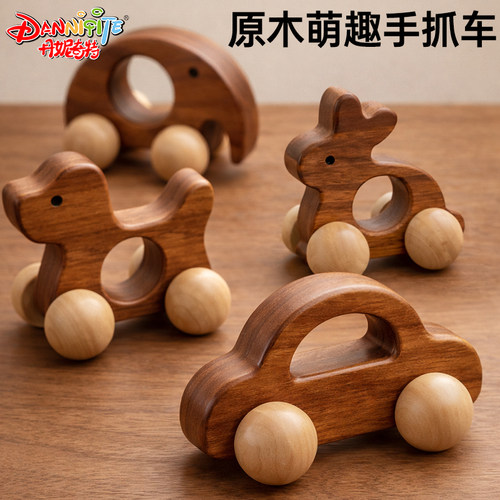 木质儿童手推车小汽车玩具