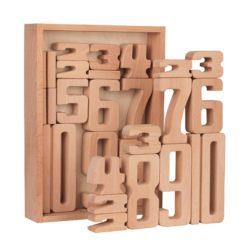 数字拼图积木早教益智玩具