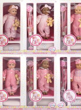 Kingstate EVERYTHING EMMA KS艾玛嘟嘴40cm仿真娃娃配手推车套装