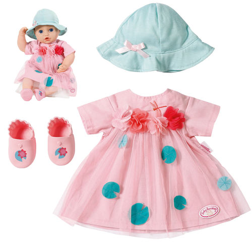 zapf夏芙baby annabell仿真娃娃43cm配件衣服饰公主连衣裙鞋子帽