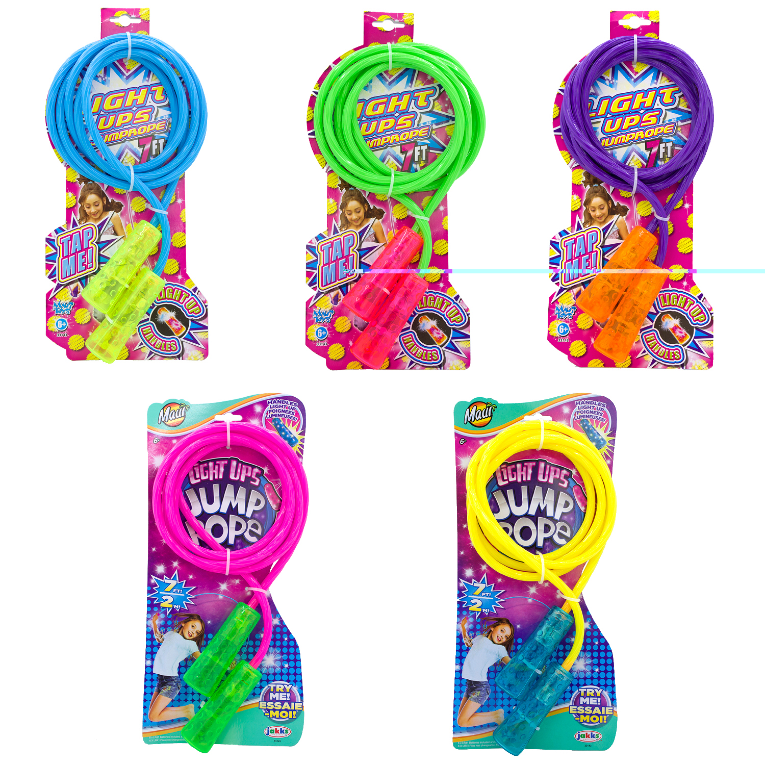 JAKKS MAUI LIGHT UPS JUMPROPE幻彩发光效儿童跳绳游戏运动玩具-封面