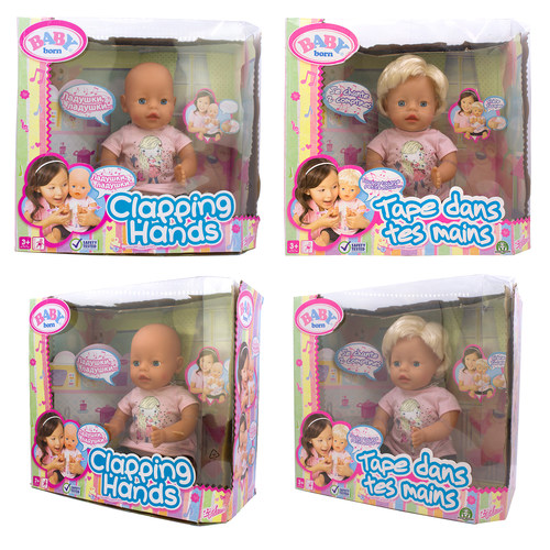 ZAPF夏芙BABY BORN互动仿真娃娃dape dans tes mains拍手鼓掌唱歌