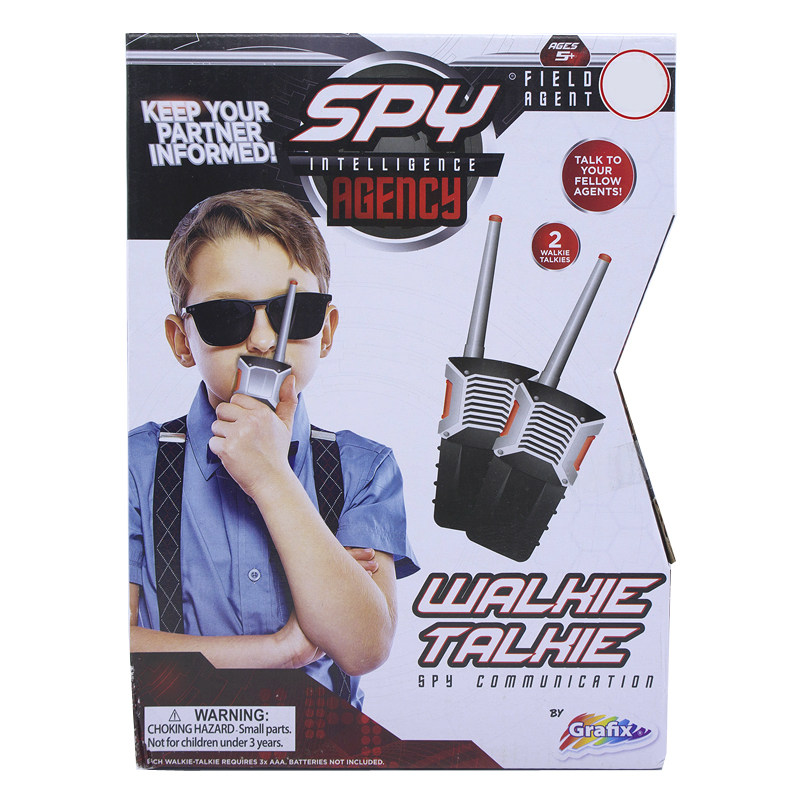 GRAFIX SPY AGENCY儿童角色扮演特工间谍玩具对讲机Walkie Talkie