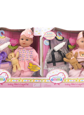 KINGSTATE BABY EMMA KS艾玛嘟嘴手抱柔软仿真娃娃配衣服套装40cm