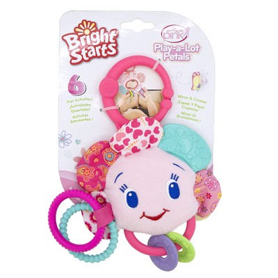 kids bright starts婴幼儿手抓安抚玩偶床挂摇铃布娃娃牙胶玩具