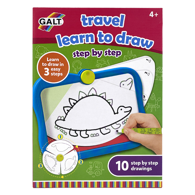 GALT Learn To Draw兒童初級(jí)簡(jiǎn)單易學(xué)三步驟成圖早教繪畫板帶模板
