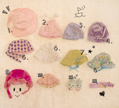 ZAPF夏芙born安娜邦仿真娃娃配件43cm袜子32cm帽子口水布48cm围兜