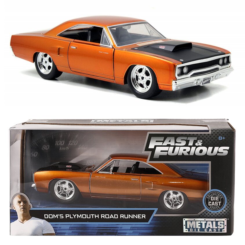 plymouth road runner 速度与激情普利茅斯路跑步者合金车模1:24