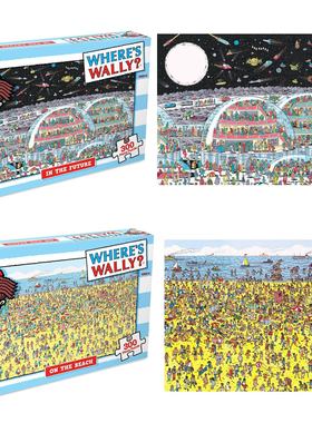 CROWN wheres wally聪明威利在哪里寻找沃利儿童益智玩具进口拼图