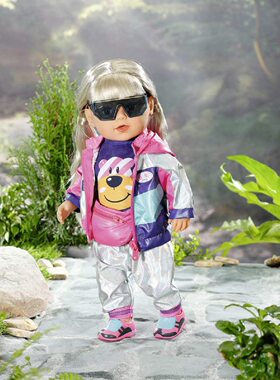 ZAPF夏芙baby born仿真娃娃43cm配件运动服风衣鞋裤子T恤墨镜腰包