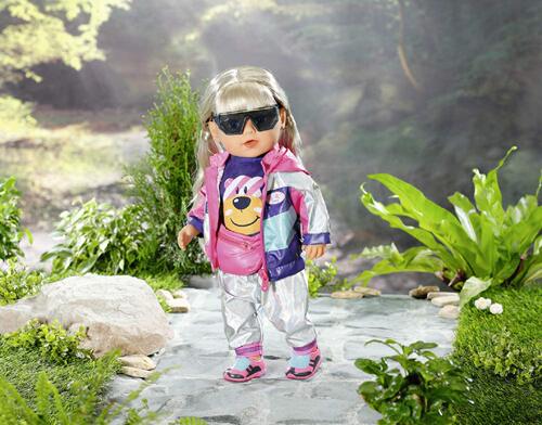 ZAPF夏芙baby born仿真娃娃43cm配件运动服风衣鞋裤子T恤墨镜腰包