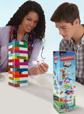 美国孩之宝jenga叠叠乐抽积木塔层层叠接力挑战互动桌面游戏玩具