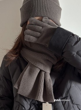 期待已久的乌木棕~100%WOOL羊毛围巾女冬2025新款今年流行围脖