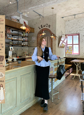 安妮不火 办公室outfit气质通勤三件套女秋微胖大码收腰显瘦套装