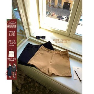 微弹不勒肉超好穿小短裤 女微胖大码 神级显腿长烟管热裤 安妮不火