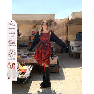 微胖大码 新款 废土风裙子 度假风不规则连衣裙女2024夏季 安妮不火