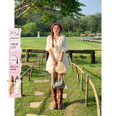 微胖大码 安妮不火 新款 浪漫荷叶边连衣裙女2024夏季 气质裙子 法式