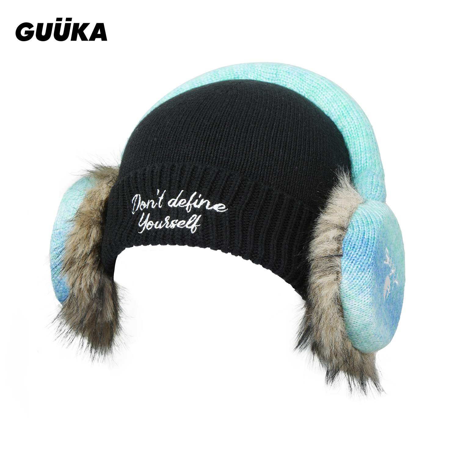 GUUKA冬季保暖耳机帽毛线冷帽