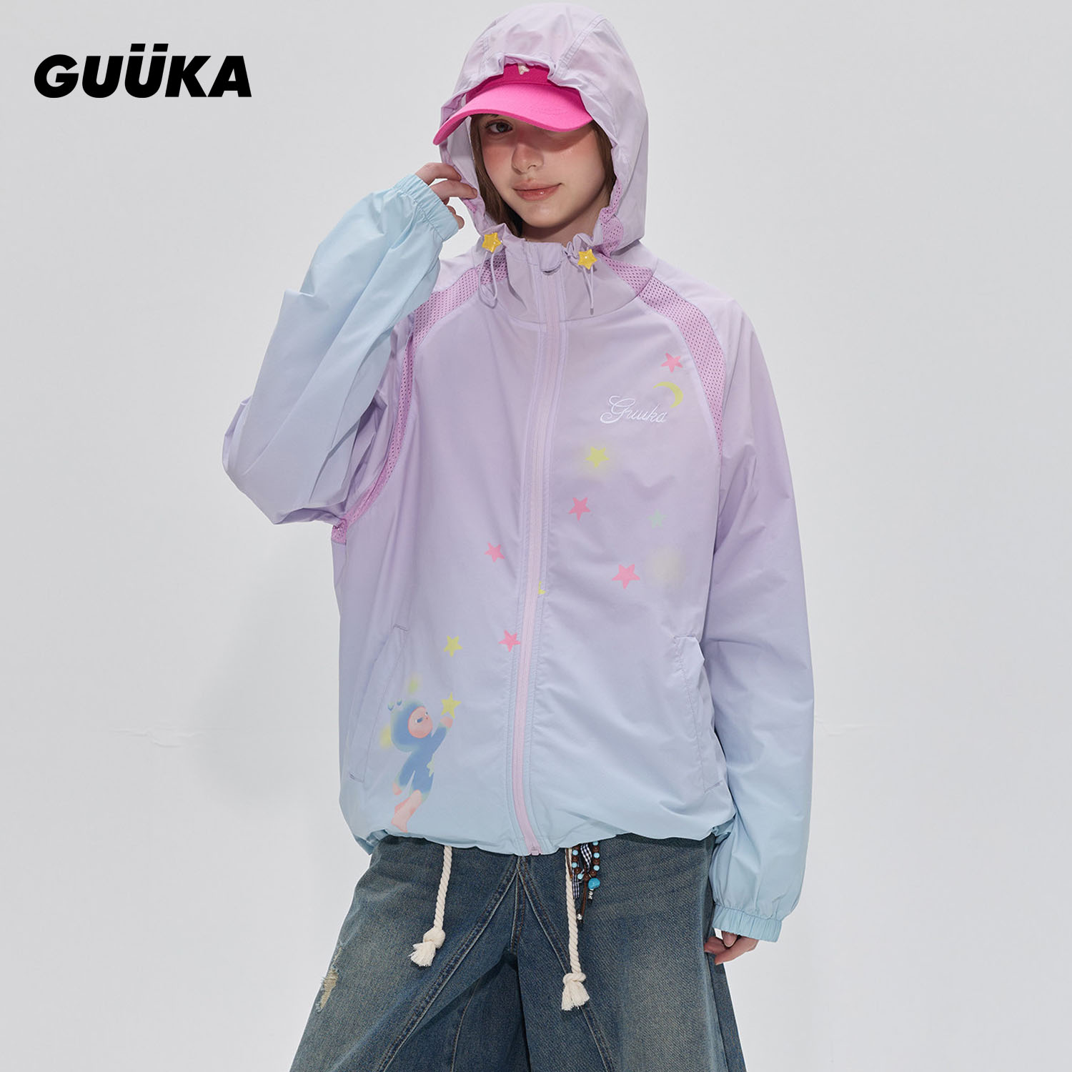 GUUKAUPF50+透气防晒衣渐变色图片