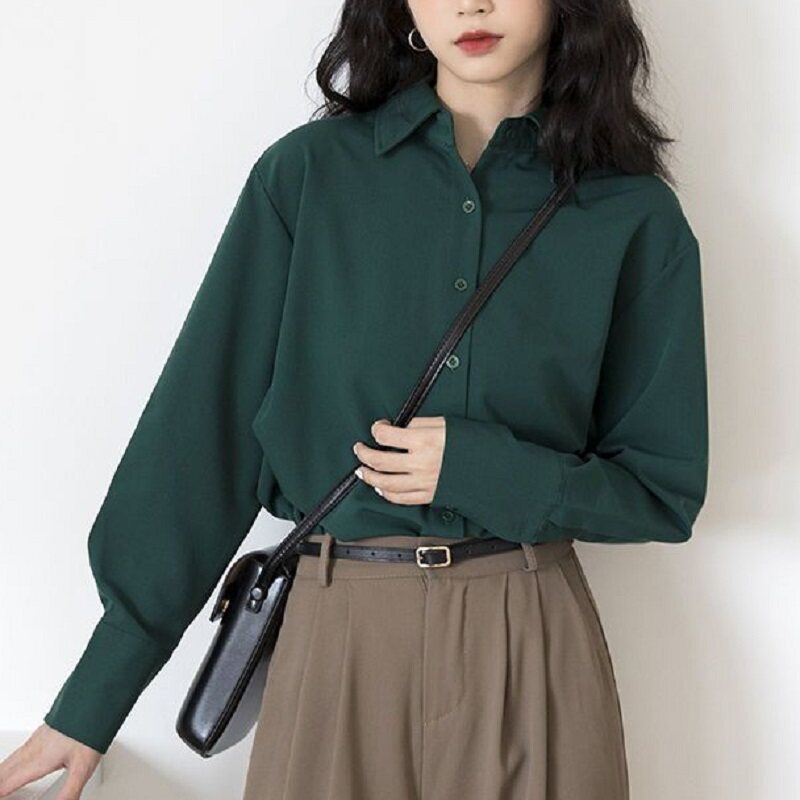 高品质衬衫女设计感外穿小众衬衣2025新款春秋百搭打底长袖宽松