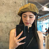 百搭复古画家帽潮 做旧水洗棉贝雷帽子女2026新款 小头入 日系薄款