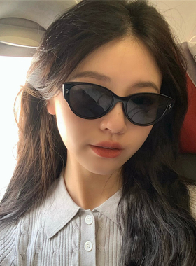 自留推荐~ 猫眼墨镜女2025新款防晒遮阳显脸小眼镜防紫外线太阳镜
