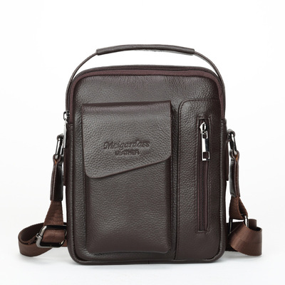 男士牛皮休闲风多功能迷你斜挎包