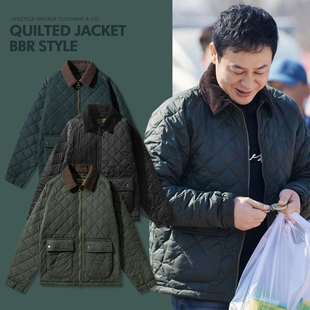 LifeCycle秋冬灯芯绒Dom绗缝夹克外套liddesdale菱格保暖棉衣棉服