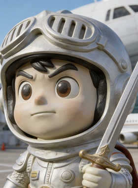 订做卡通宇航员玻璃钢雕塑落地摆件店铺装饰可发光定制开业礼品