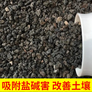 微酸矿物岩颗粒土养花专用小石子兰花铺面天然黑色火山石酸性盐土