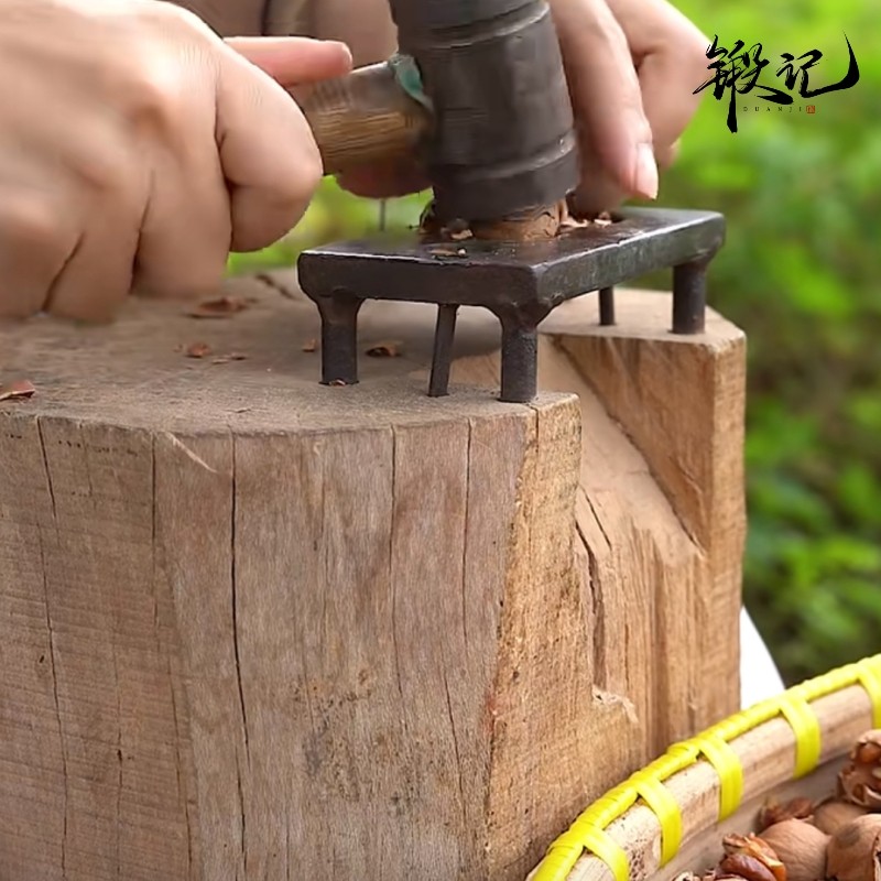 锻记  敲坚果神器 核桃 夏威夷 果坚  锤子 开壳器 墩神器 定制品