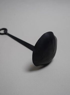 锻记 手工烛台日式手烛行灯禅意铁制灯台自在钩托盘侘寂风格烛台