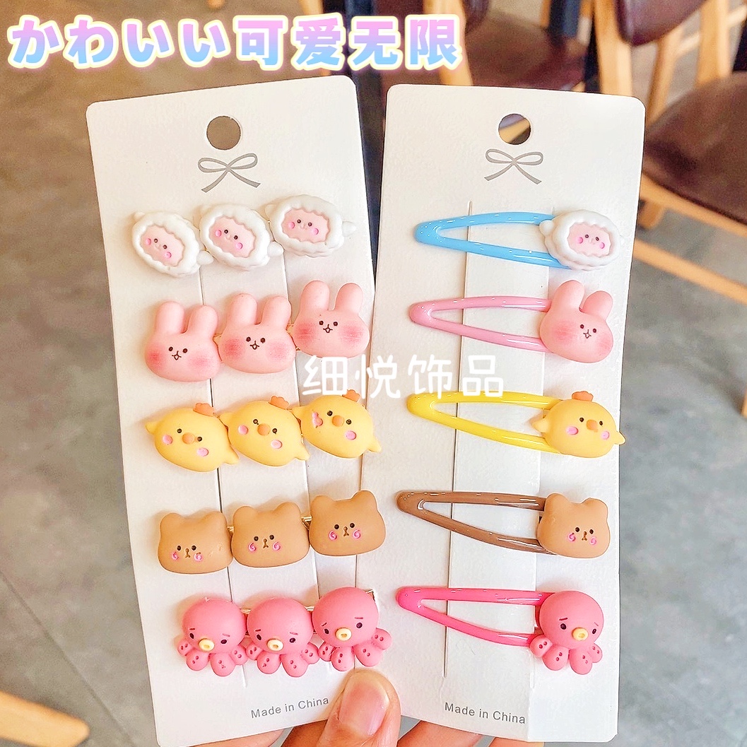 可爱小熊小鸡发夹学生ins发卡