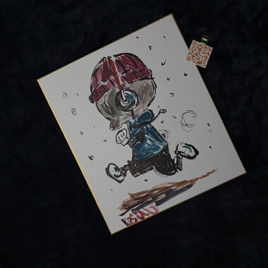 龙家升 KASING LUNG绘画签名THE MONSTERS TYCOCO色紙拉布布情侣