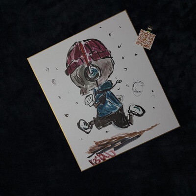 龙家升 KASING LUNG绘画签名THE MONSTERS TYCOCO色紙拉布布情侣