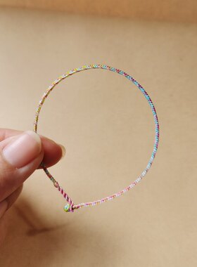 1mm极细彩色渐变简约端午节手绳