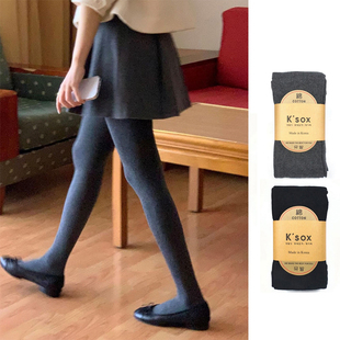韩国东大门进口袜子女显瘦纯色百搭净版春秋冬季灰黑色打底连裤袜