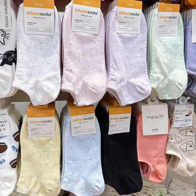 韩国简约吸汗春夏点子纱棉质短袜