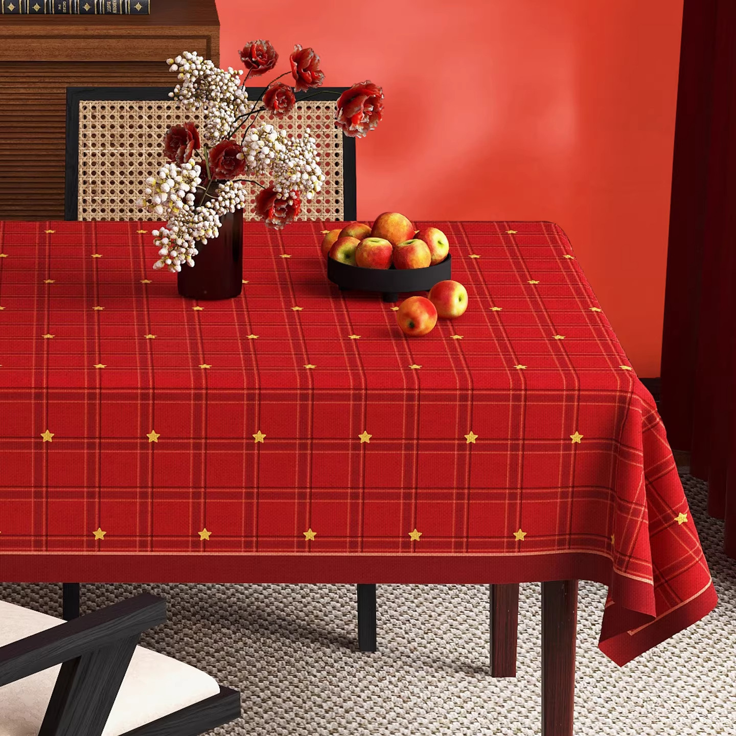 红色新年餐桌布防水免洗2026新款轻奢高级感结婚喜庆茶几台布餐垫,居家布艺,餐垫,淘宝优惠券,粉丝福利购,淘宝优惠卷