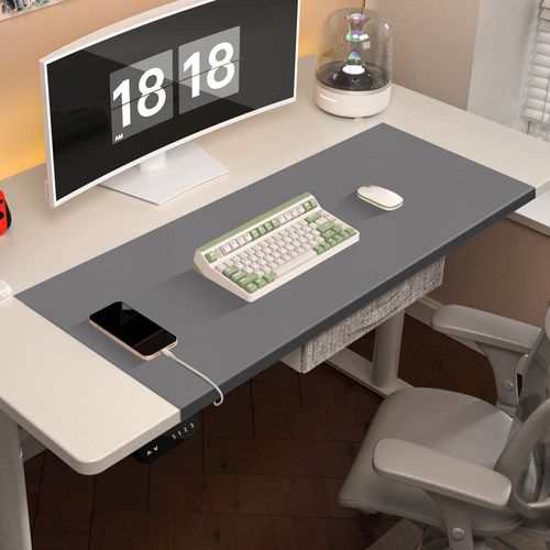 超大号扣挂边办公桌垫皮革鼠标垫商务书桌垫学习写字垫电脑键盘垫