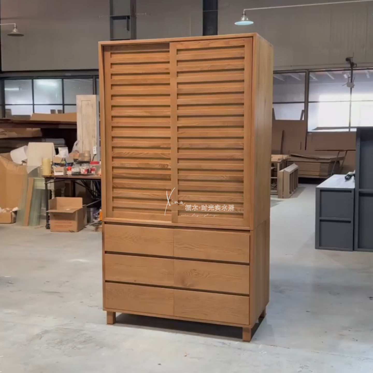 美式乡村实木衣柜卧室复古推拉门储物收纳柜中古风大容量独立衣柜,住宅家具,独立衣柜,淘宝优惠券,粉丝福利购,淘宝优惠卷