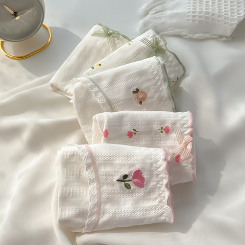 a类婴儿棉刺绣少女内裤5A抗菌