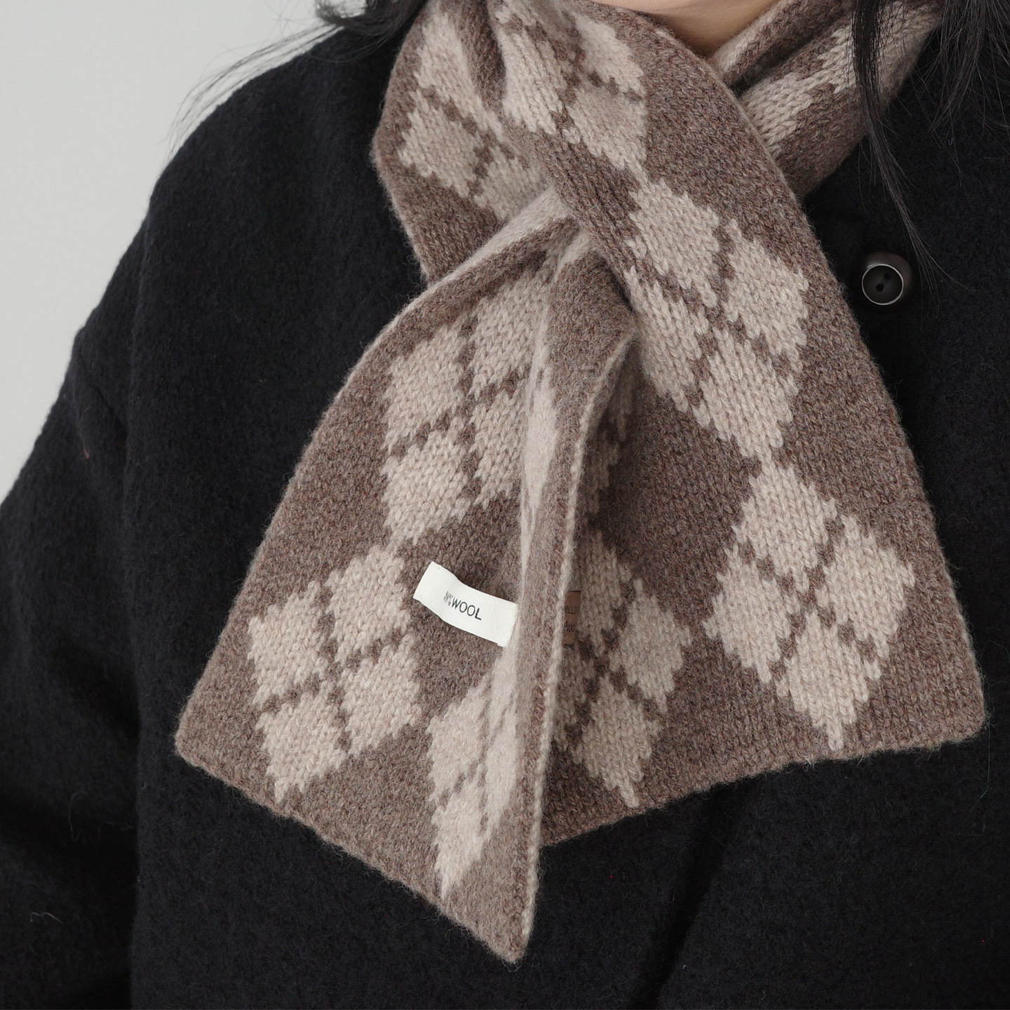 100%羊毛文艺气质复古菱格纹学院风保暖交叉穿口围巾围脖 包邮,服饰配件/皮带/帽子/围巾,围巾/丝巾/披肩,淘宝优惠券,粉丝福利购,淘宝优惠卷