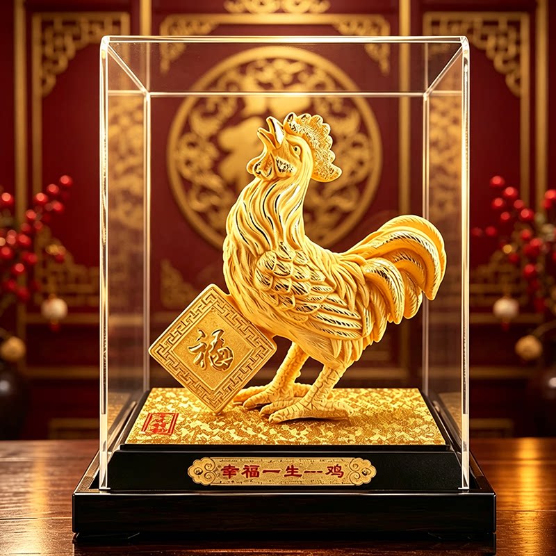 十二生肖金鸡吉祥物摆件乔迁礼