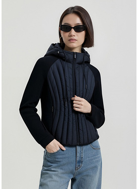 法式经典设计感连帽修身羽绒服女2025秋冬新款高级感90白鸭绒外套